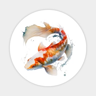 Watercolour Koi Carp Japanese Fish Magnet